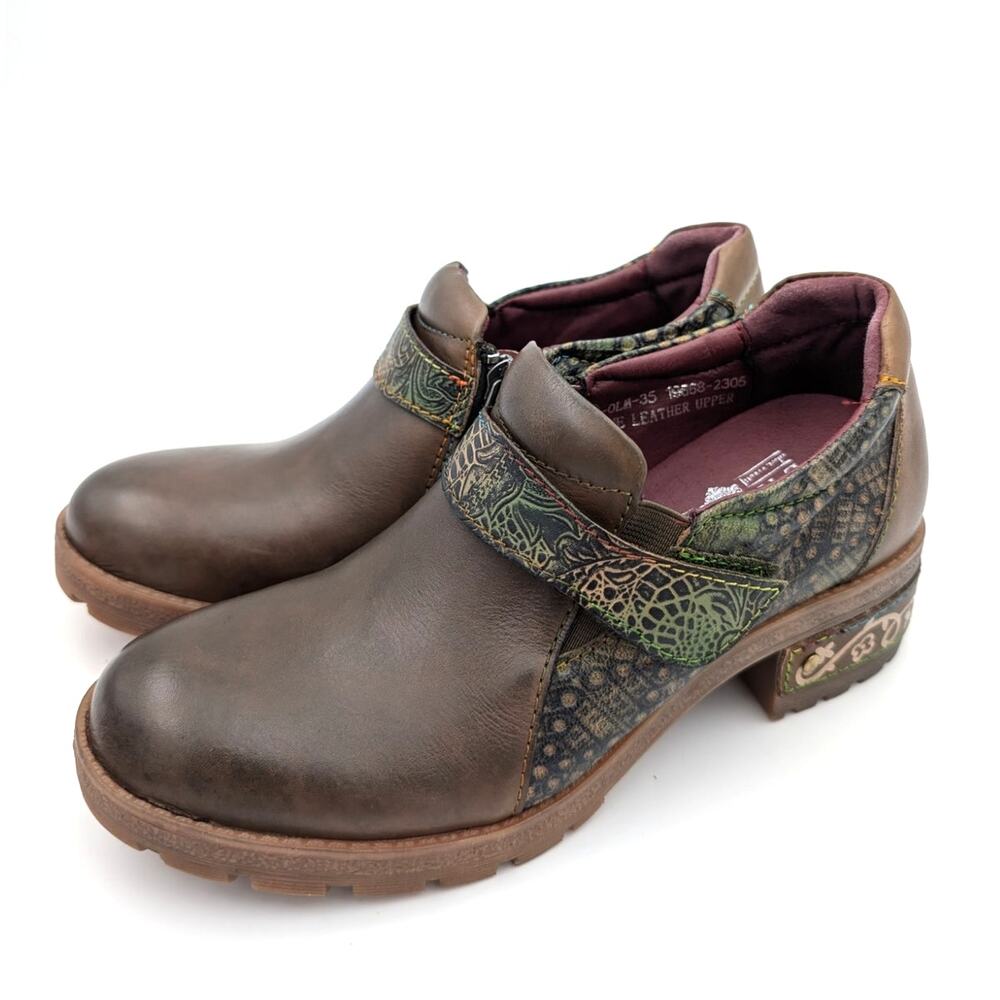 L'Artiste by Spring Step Magda Slip-On Shoes Women's Brown Size US5 EU35